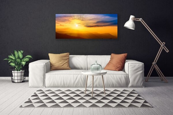 Obraz Canvas Hory slnko mraky príroda 125x50 cm