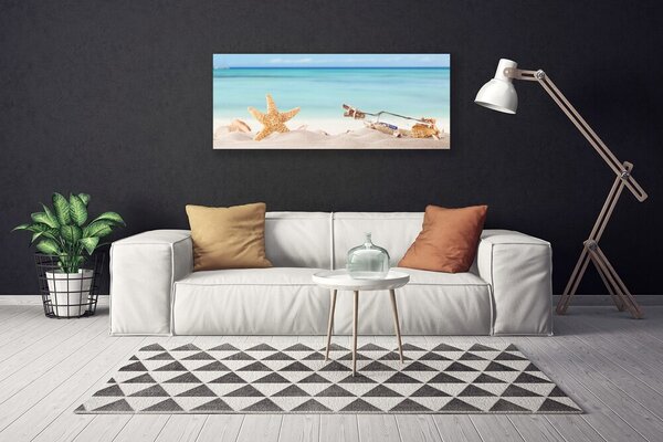 Obraz Canvas Hviezdice mušle pláž 125x50 cm