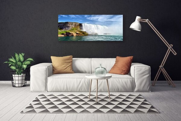 Obraz Canvas Vodopád more príroda 125x50 cm