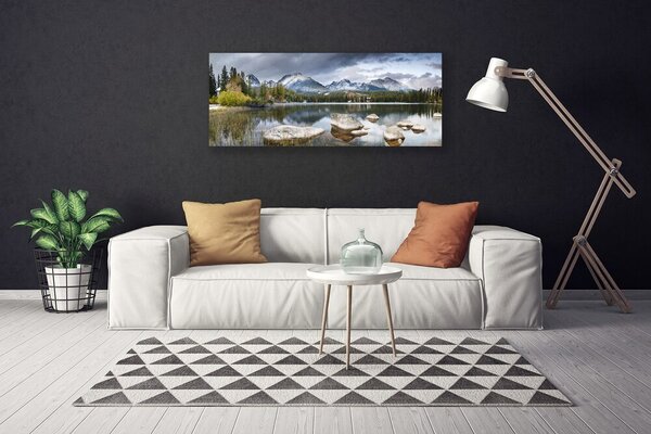 Obraz Canvas Jazero hory les príroda 125x50 cm