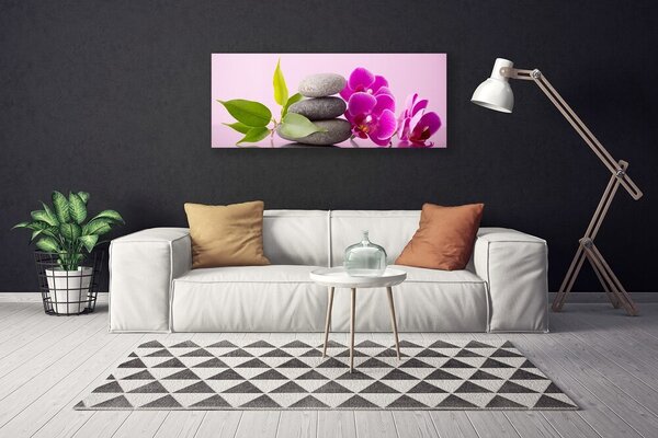 Obraz Canvas Orchidea vstavač kamene 125x50 cm