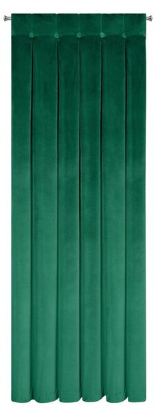 Dekorstudio Zamatový tmavozelený záves ALITA s ozdobnými gombíkmi 85 x 230cm