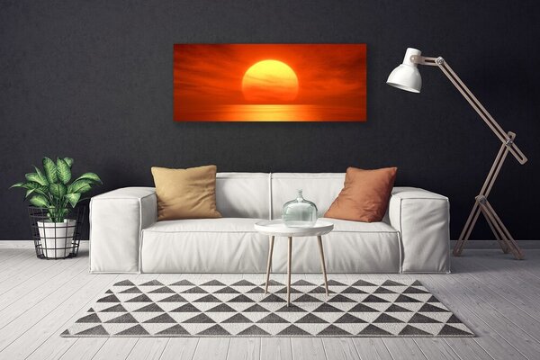 Obraz Canvas Západ slnka more 125x50 cm