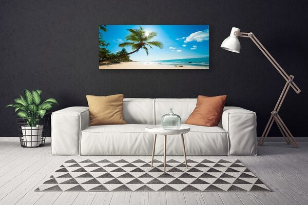 Obraz Canvas Palma strom pláž krajina 125x50 cm