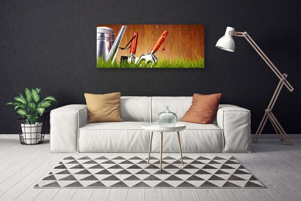 Obraz Canvas Tráva náradie umenie 125x50 cm