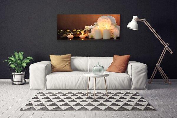 Obraz Canvas Sviečky vaňa umenie 125x50 cm
