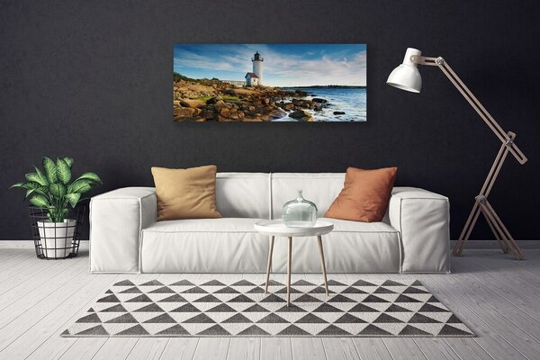 Obraz Canvas Maják krajina 125x50 cm