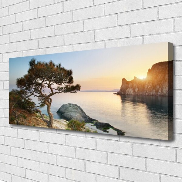 Obraz Canvas Jazero strom príroda 125x50 cm