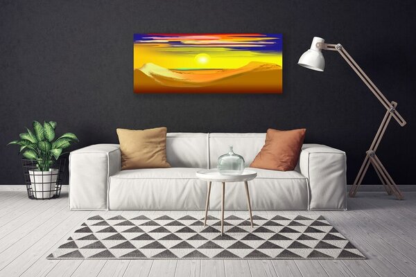 Obraz Canvas Púšť sĺnk umenie 125x50 cm