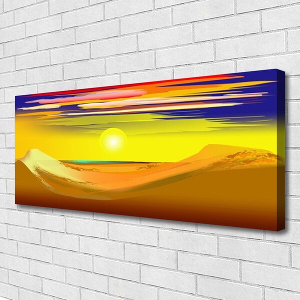 Obraz Canvas Púšť sĺnk umenie 125x50 cm