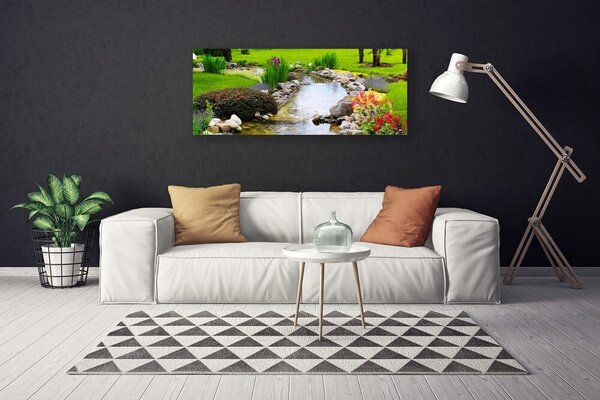 Obraz Canvas Záhrada jazero príroda 125x50 cm