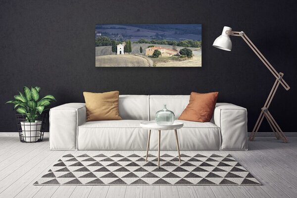 Obraz Canvas Lúka stromy príroda 125x50 cm