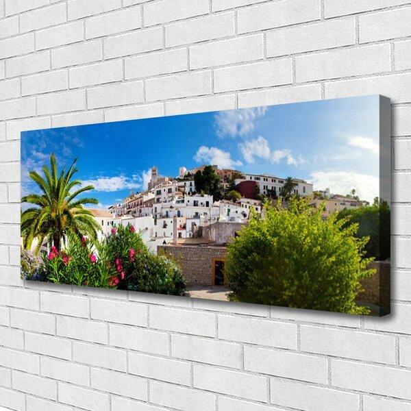 Obraz Canvas Mesto palma krajina 125x50 cm