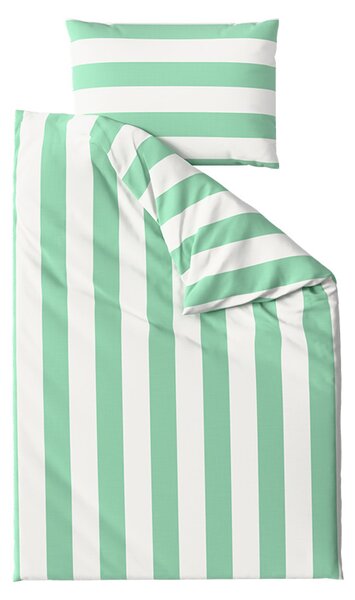 Bavlnené obliečky STRIPES bielo-zelené Rozmer obliečky: 70 x 90 cm | 140 x 220 cm
