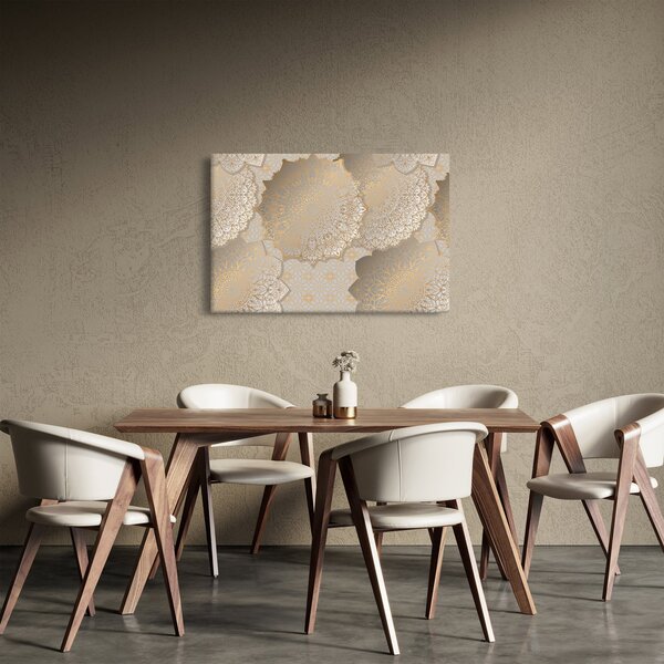 Obraz - Mandaly v zlatých tónoch (90x60 cm)