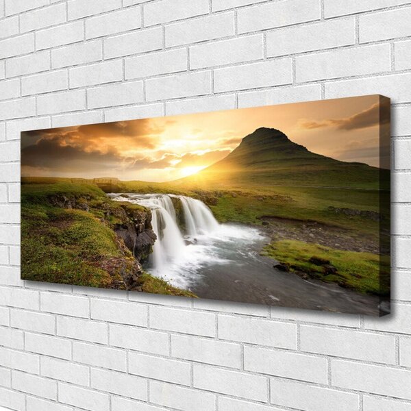 Obraz Canvas Hory vodopád príroda 125x50 cm