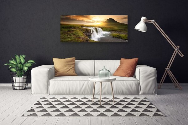 Obraz Canvas Hory vodopád príroda 125x50 cm