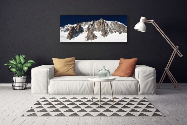 Obraz Canvas Zsněžené horské vrcholy 125x50 cm