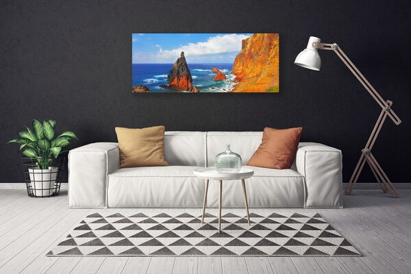 Obraz Canvas Útes pobrežie more 125x50 cm