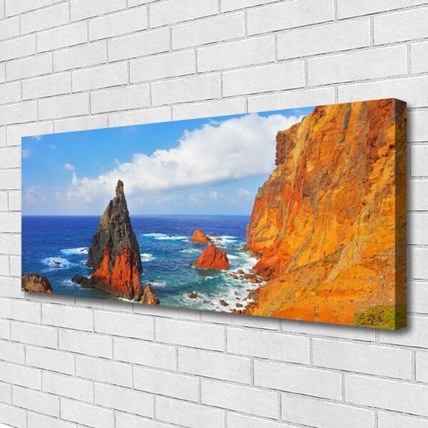 Obraz Canvas Útes pobrežie more 125x50 cm