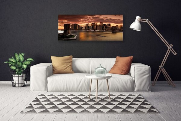 Obraz Canvas Mesto brooklynský most 125x50 cm