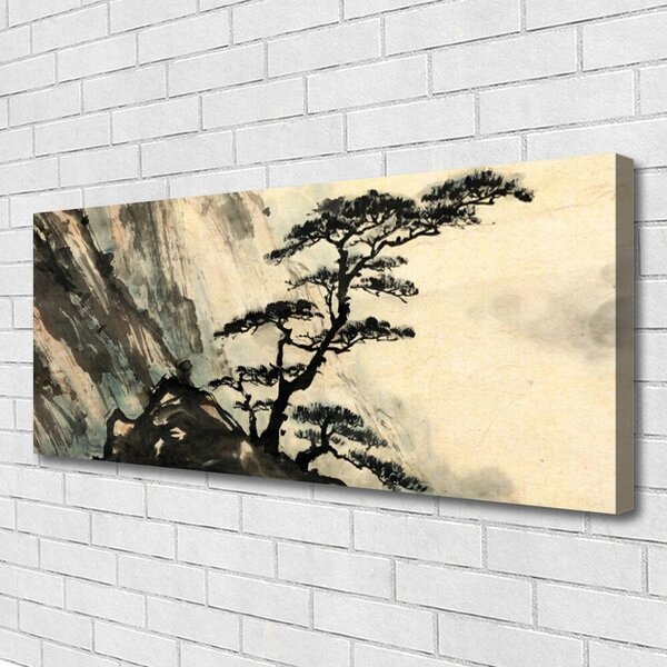 Obraz Canvas Maľovaný strom umenie 125x50 cm