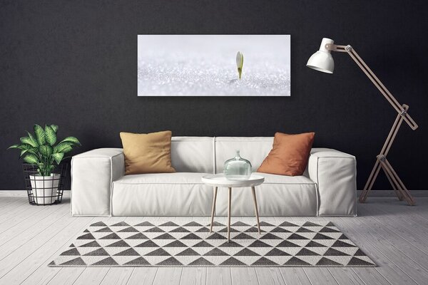 Obraz Canvas Snežienka sneh zima 125x50 cm