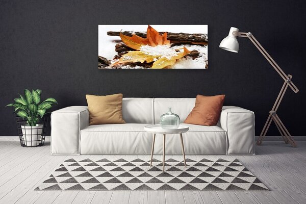 Obraz Canvas List les jeseň príroda 125x50 cm