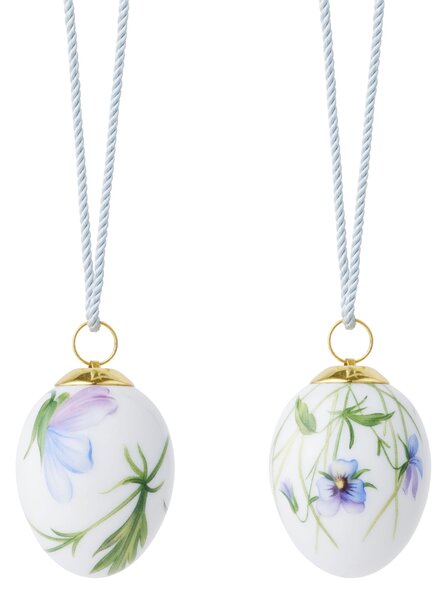 Porcelánové mini veľkonočné ozdoby 2026 Heartsease – set 2 ks