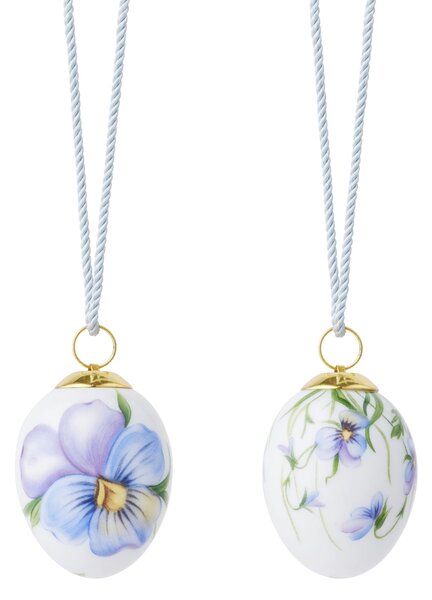 Porcelánové mini veľkonočné ozdoby 2026 Heartsease – set 2 ks