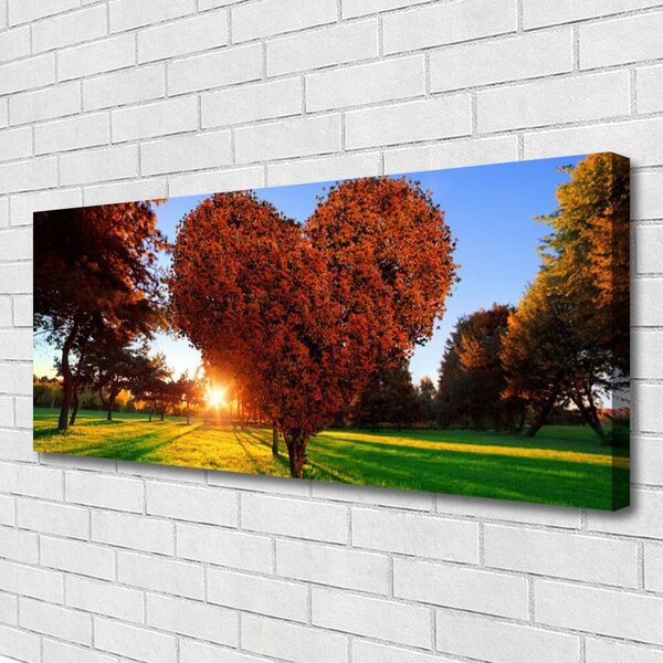 Obraz Canvas Strom srdce přírdoa 125x50 cm