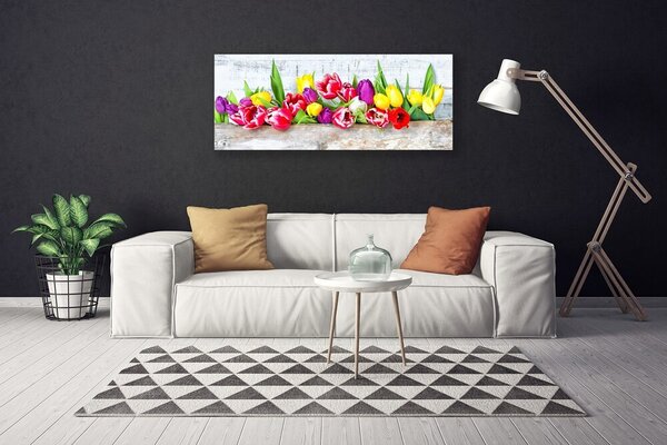 Obraz Canvas Tulipány kvety príroda 125x50 cm