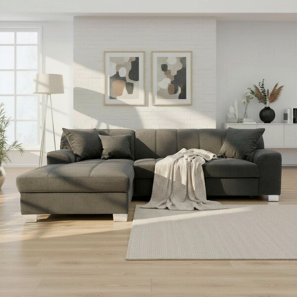 ROHOVÁ SEDAČKA, textil, čierna MID.YOU - Sedačky, Online Only