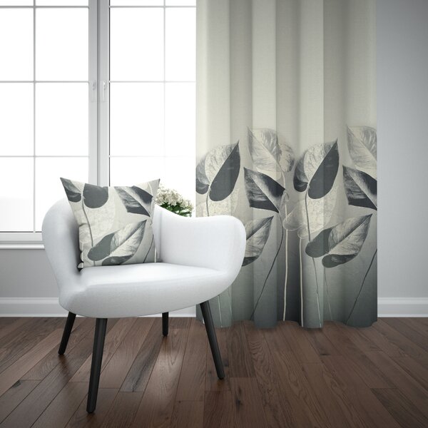 Ervi Blackout zatemňovací záves Super print - Elegantné lístie č.29