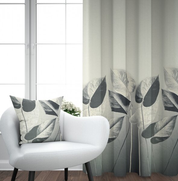 Ervi Blackout zatemňovací záves Super print - Elegantné lístie č.29