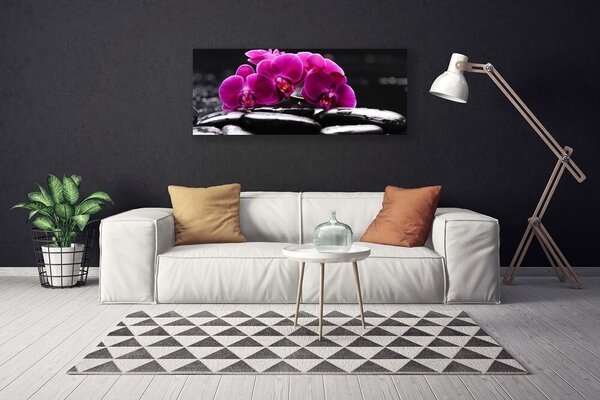 Obraz Canvas Kamene zen orchidea kúpele 125x50 cm