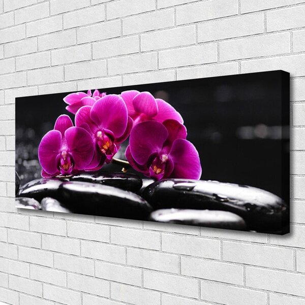 Obraz Canvas Kamene zen orchidea kúpele 125x50 cm
