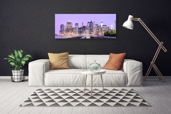 Obraz Canvas Mesto domy 125x50 cm