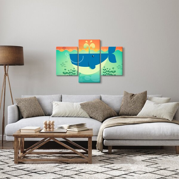 Obraz - Veselá veľryba (90x60 cm)