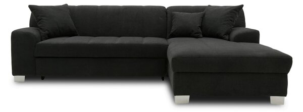 ROZKLADACIA ROHOVÁ SEDAČKA, textil, čierna MID.YOU - Online Only obývacie izby, Online Only
