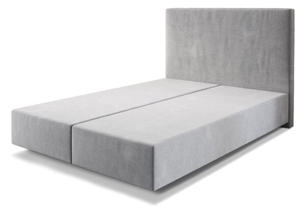DELIFE Boxspring posteľ Dream-Well 140×200 sivá mikrovelúr bez nôh