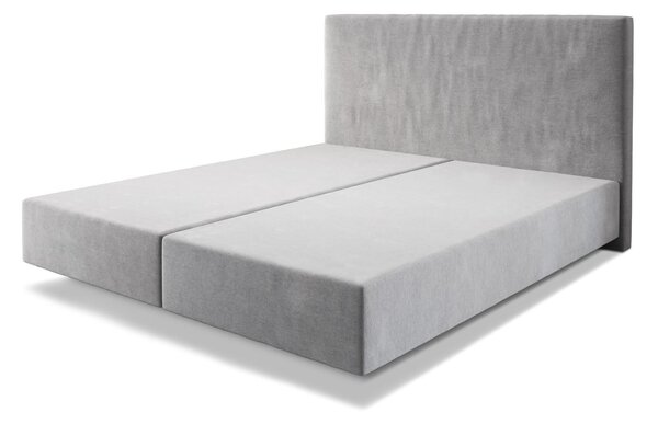 DELIFE Boxspring posteľ Dream-Well 180×200 sivá mikrovelúr bez nôh