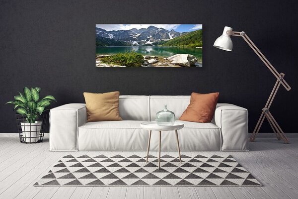 Obraz Canvas Jazero hory príroda 125x50 cm