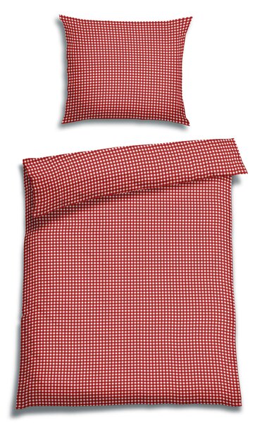 POSTEĽNÁ BIELIZEŇ, seersucker, červená, biela, 140/200 cm Florella - Obliečky & plachty