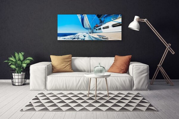 Obraz Canvas Loďka more príroda 125x50 cm