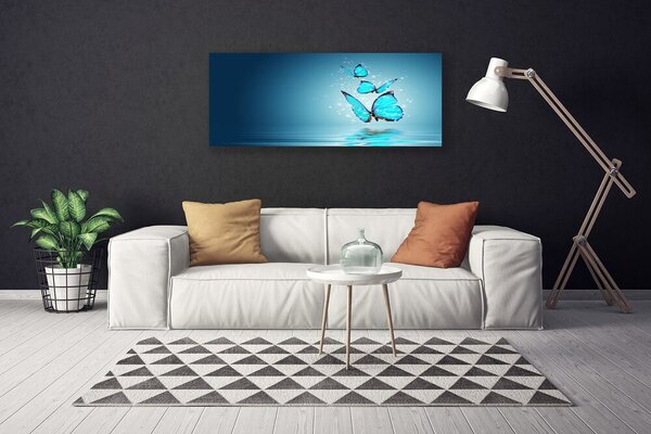 Obraz Canvas Motýle voda umenie 125x50 cm