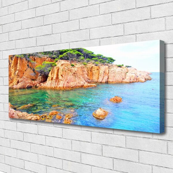 Obraz Canvas Skaly more príroda 125x50 cm