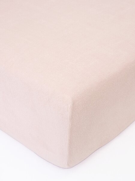 Froté plachta do postieľky 60 × 120 cm - púdrová
