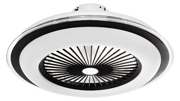 Stropné LED svietidlo Zephyr, 1x LED 48w, 3000-6000k, b, s ventilátorom a ovládačom