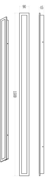 Nástenné LED svietidlo Wow, 1x LED 30w, 3000-6500k, 3CCT, (150 cm)